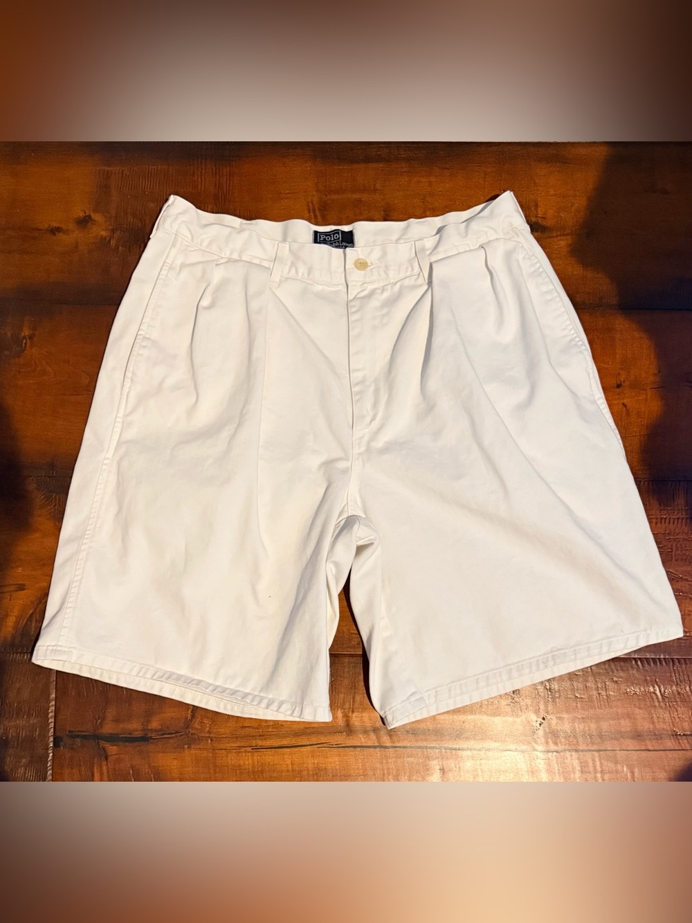 Ralph Lauren White Pleated Men’s Shorts